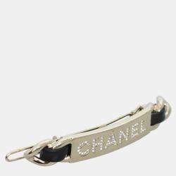 Chanel Logo Crystal Hairclip
