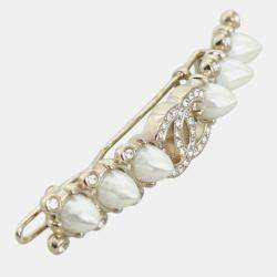 Chanel  CC Pearl and Crystal Hairclip