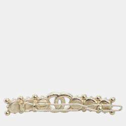 Chanel  CC Pearl and Crystal Hairclip