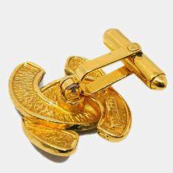 Chanel CC Gold Cuffs 