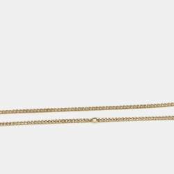 Pre Owned Chanel CC Faux Pearl Resin Crystals Gold Tone Pendant Necklace