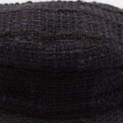 Chanel Black Fantasy Tweed Cap M