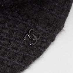 Chanel Black Fantasy Tweed Cap M