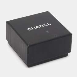 Pre Owned Chanel CC Faux Pearl Gold Tone Stud Earrings