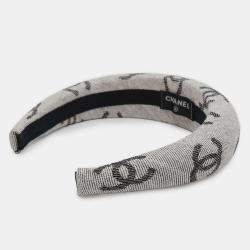 Chanel Gray Cotton CC Headband