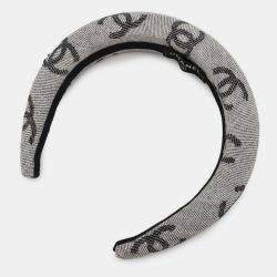 Chanel Gray Cotton CC Headband
