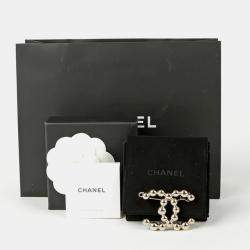 Chanel Gold-Tone Metal CC Logo Hair Clip