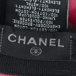 Pre Owned Chanel Pink CC Embroidered Cotton Baseball Cap Size 56