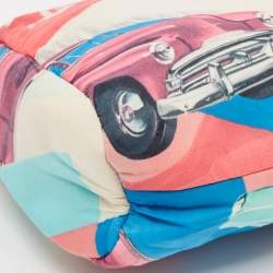 Chanel Multicolor Car Printed Fabric Cosmetic Pouch