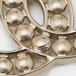 Chanel CC Faux Pearl Gold Tone Brooch