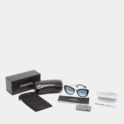 Chanel Navy Blue/Black Gradient 5399 Cat Eye Sunglasses
