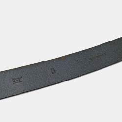 Chanel Black Leather CC Oval Buckle Belt 80CM