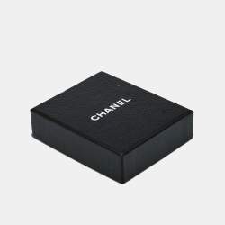 Pre Owned Chanel CC Resin Crystal Moon Silver Tone Brooch