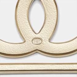 Chanel CC Crystals Gold Tone Brooch