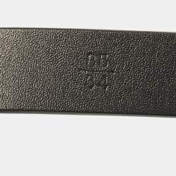 Chanel Black Leather CC Crystals Buckle Belt 85CM