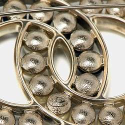 Chanel CC Faux Pearl Blue Bead Pin Brooch