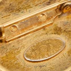 Pre Owned Chanel Rue Cambon Bag Charm Gold Tone Brooch