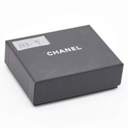 Pre Owned Chanel CC Crystals Faux Pearl Silver Tone Necklace
