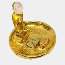 Chanel Button Clip-On Earrings 