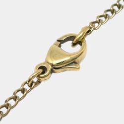 Chanel Gold Plated CC Chain Pendant Necklace