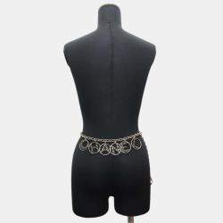 Chanel Gold Metal Leather CC Charm Chainbelt