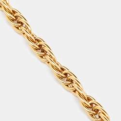 Pre Owned Chanel CC Gold Tone Pendant Necklace