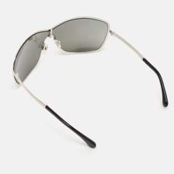 Chanel Black/Silver Monogram 71212 Shield Sunglasses