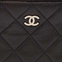 Chanel Black Quilted Leather CC O-Key Holder