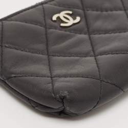 Chanel Black Quilted Leather CC O-Key Holder
