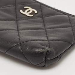 Chanel Black Quilted Leather CC O-Key Holder