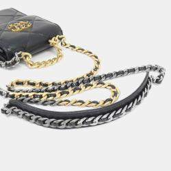Chanel Black Leather 19 Phone Case Bag