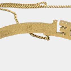 مملوكة مسبقًا Chanel Gold Plated, Rhinestone Bangle Chain Ring Set 