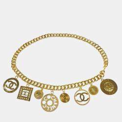 Chanel Gold Plated Icon Chain Belt 