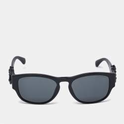 Pre Owned Chanel Black 5454-Q-B CC Crystals Sunglasses
