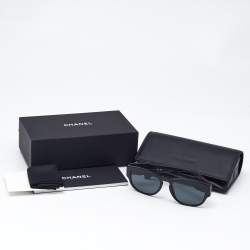 Pre Owned Chanel Black 5454-Q-B CC Crystals Sunglasses