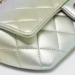 Chanel Multicolor Quilted Leather CC Glasses Case with Chain