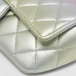 Chanel Multicolor Quilted Leather CC Glasses Case with Chain
