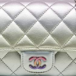 Chanel Multicolor Quilted Leather CC Glasses Case with Chain