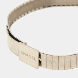 Chanel Silver Tone Vintage 1998 Waist Belt 80CM