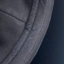 Chanel Black Velour CC Logo Cap Size L
