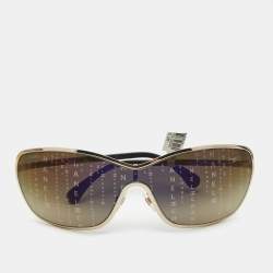 Pre Owned Chanel Black Gradient 71212 Runaway Shield Sunglasses
