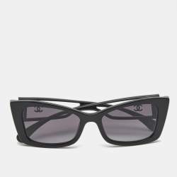 Chanel Black Gradient 5430 CC Frame Rectangle Sunglasses