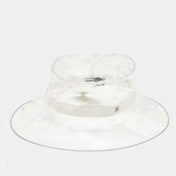Chanel Transparent Rain Boater Hat L