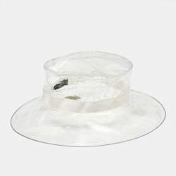 Chanel Transparent Rain Boater Hat L