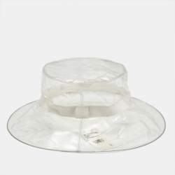 Chanel Transparent Rain Boater Hat L