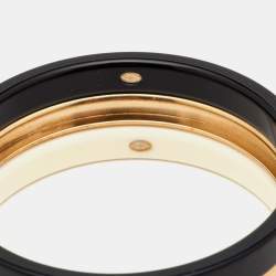 Chanel CC Resin Gold Tone Stacking Bangle Set of 3