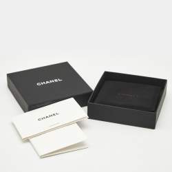 Chanel CC Leather Gold Tone Brooch