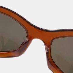Chanel Brown Acrylic Small Sunglasses 