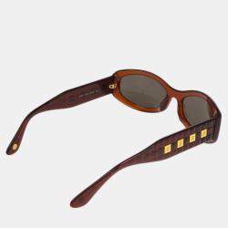 Chanel Brown Acrylic Small Sunglasses 