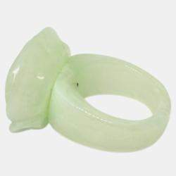مملوكة مسبقًا Chanel Ring Light Green Acrylic Size 53